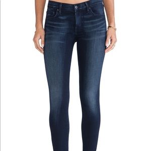 AGolde dark skinny denim Jean . Colette cut